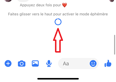 Activer le mode éphémère dans Facebook Messenger.