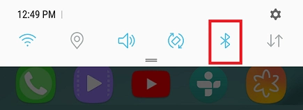 Icone pour activer le Bluetooth sur  un smartphone Android