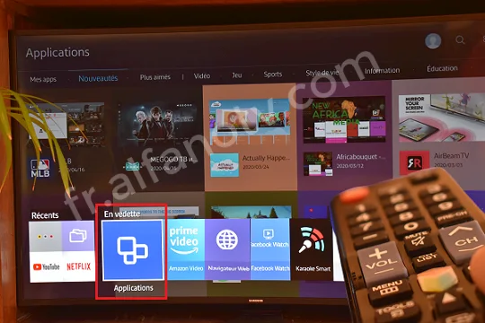 Icône pour accéder à la boutique d'applications Samsung sur une Smart TV