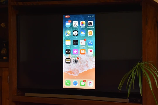 Écran iPhone projeté sur un Chromecast