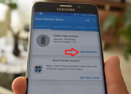 root checker sur smartphone samsung