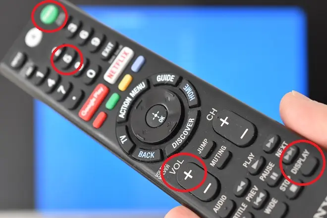 Touches pour accéder au menu caché d'une Smart TV Sony
