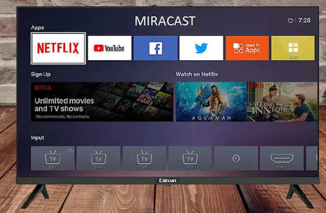 Smart TV Caixun Linux avec Miracast