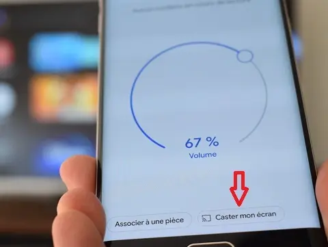 Option pour caster l'écran d'un smartphone Android sur une télé Thomson