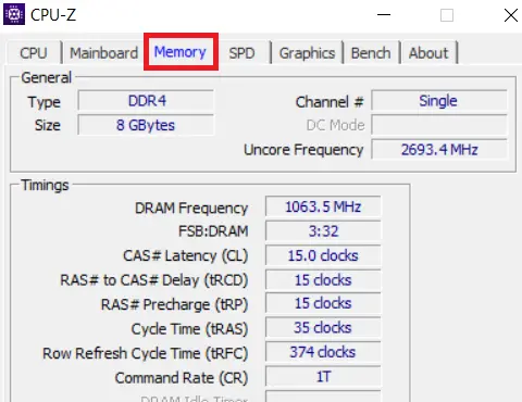 Utilisation du logiciel CPU-Z pour connaître la quantité de mémoire RAM prise en charge par un ordinateur portable